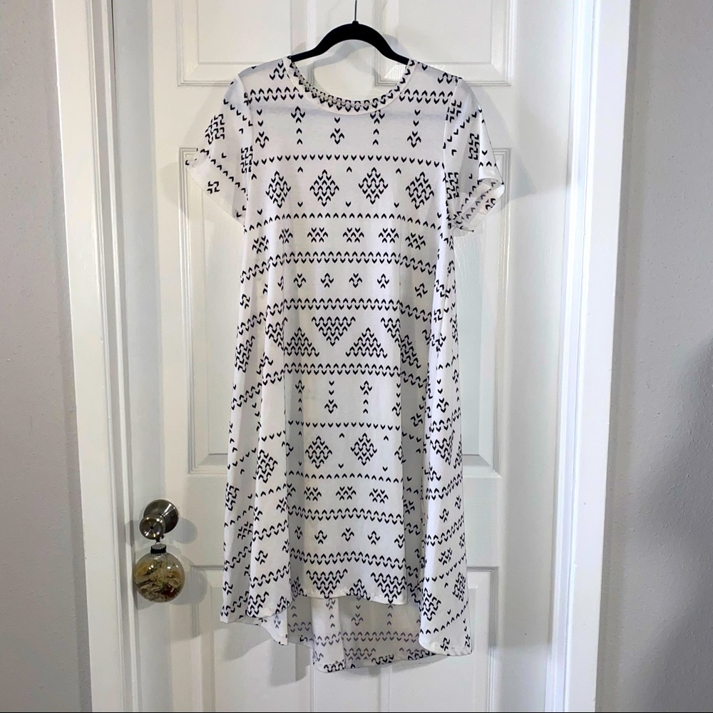 Lularoe dress with geometric pattern